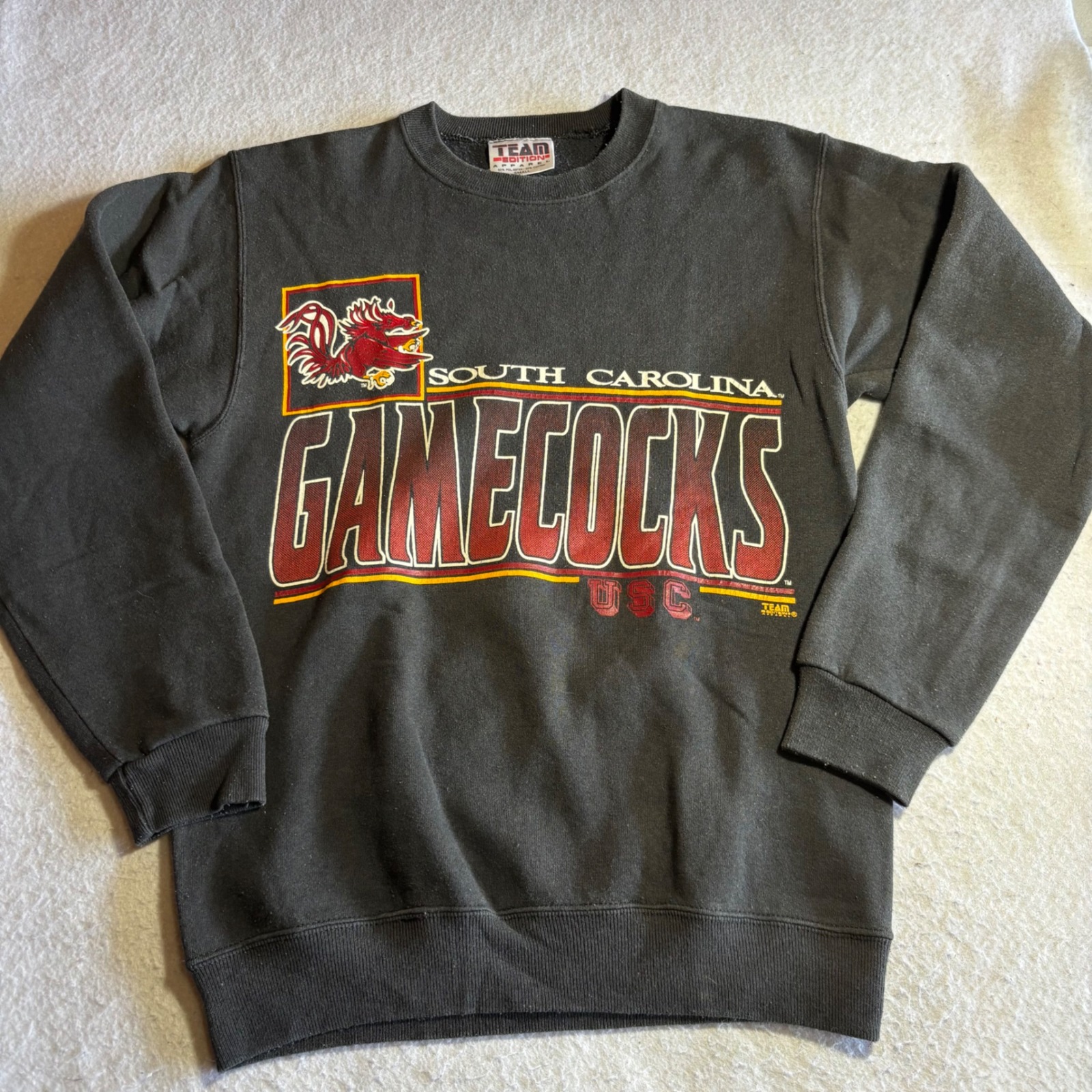 Team Edition South Carolina Gamecocks Sweatshirt Mens Small Black Vintage Ncaa